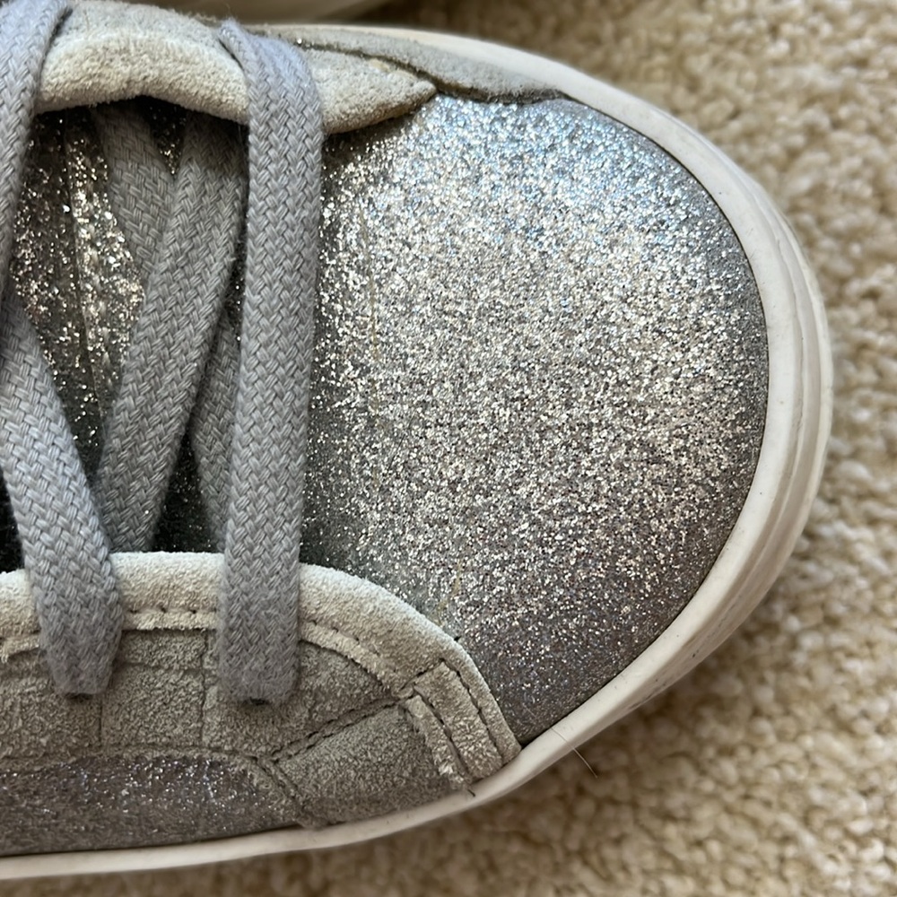 P448 Silver Glitter Women's Sneakers - Picture 3 of 8
